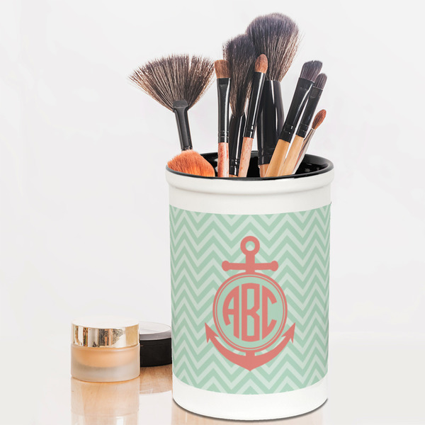 Chevron & Anchor Pencil Holder - LIFESTYLE makeup