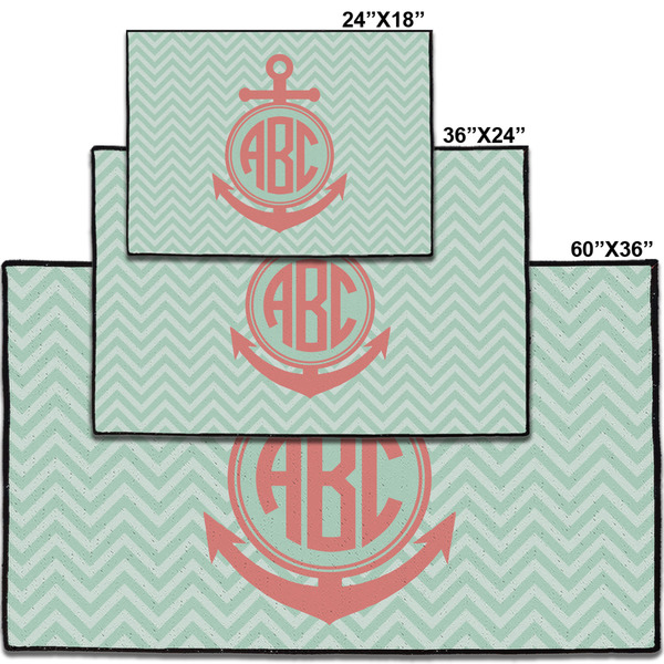 Chevron & Anchor Personalized Door Mat - Group Parent IMF