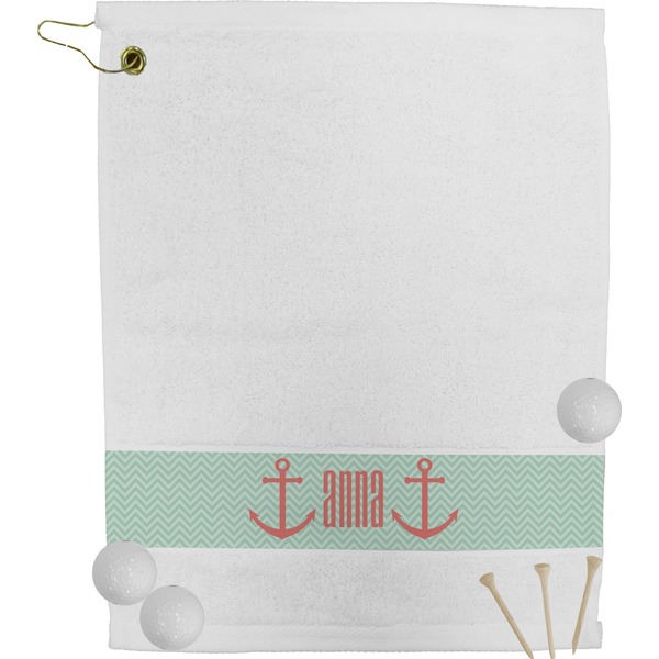 Custom Chevron & Anchor Golf Bag Towel (Personalized)