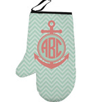 Chevron & Anchor Left Oven Mitt (Personalized)