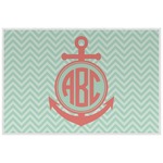 Chevron & Anchor Laminated Placemat w/ Monogram