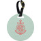 Chevron & Anchor Personalized Round Luggage Tag