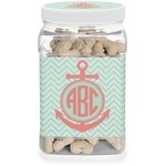 Chevron & Anchor Dog Treat Jar (Personalized)