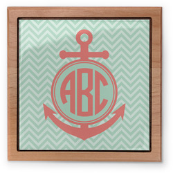 Chevron & Anchor Pet Urn w/ Monogram
