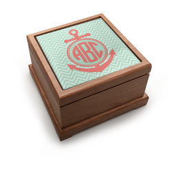 Chevron & Anchor Pet Urn w/ Monogram