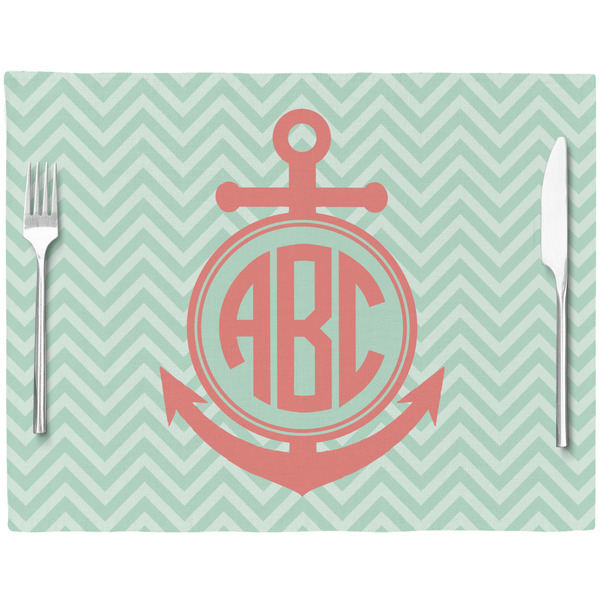 Chevron & Anchor Placemat with Props