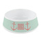 Chevron & Anchor Plastic Dog Bowl - Small (Personalized)