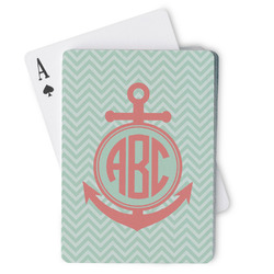 Chevron & Anchor Playing Cards (Personalized)