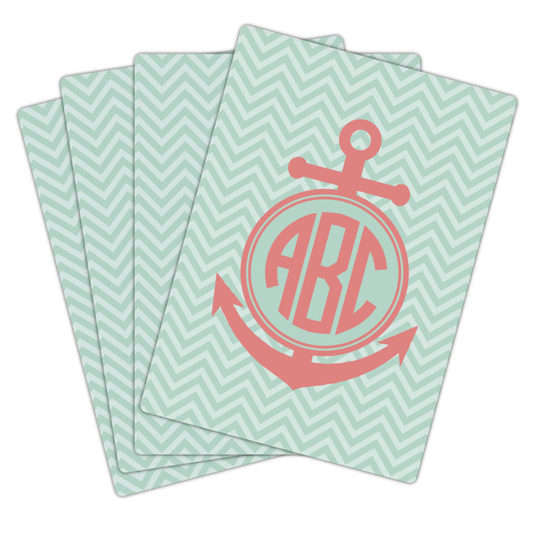 Chevron & Anchor Playing Cards - Hand Back View