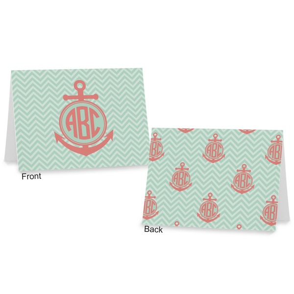 Chevron & Anchor Postcard - Front and Back