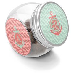 Chevron & Anchor Puppy Treat Jar (Personalized)