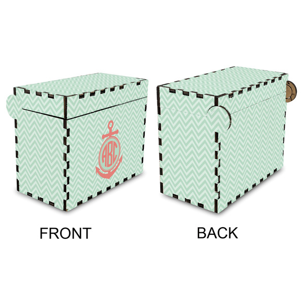 Chevron & Anchor Recipe Box - Full Color - Approval