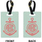 Chevron & Anchor Rectangle Luggage Tag (Front + Back)