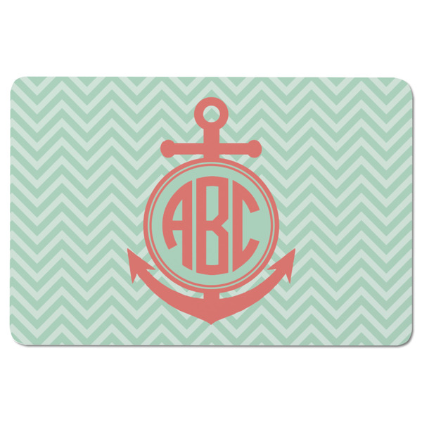 Chevron & Anchor Rectangular Fridge Magnet - FRONT