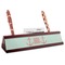 Chevron & Anchor Red Mahogany Nameplates with Business Card Holder - Angle