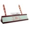 Chevron & Anchor Red Mahogany Nameplate with Business Card Holder (Personalized)