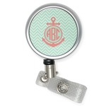 Chevron & Anchor Retractable Badge Reel (Personalized)