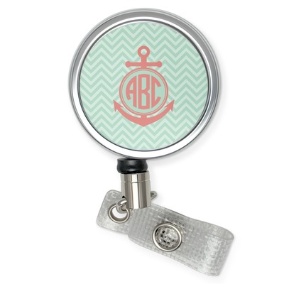 Chevron & Anchor Retractable Badge Reel (Personalized)