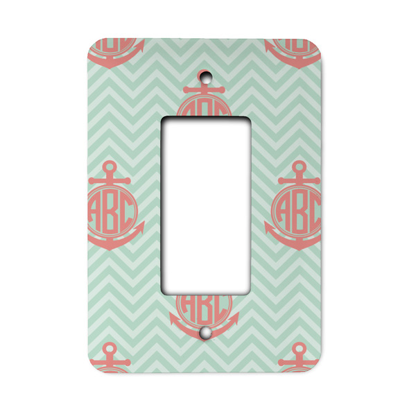 Custom Chevron & Anchor Rocker Style Light Switch Cover (Personalized)