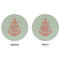 Chevron & Anchor Round Linen Placemats - APPROVAL (double sided)