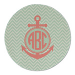 Chevron & Anchor Round Linen Placemat (Personalized)
