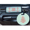 Chevron & Anchor Round Luggage Tag & Handle Wrap - In Context