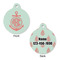 Chevron & Anchor Round Pet ID Tag - Large - Approval