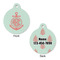 Chevron & Anchor Round Pet Tag - Front & Back