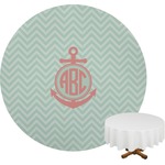 Chevron & Anchor Round Tablecloth (Personalized)