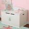 Chevron & Anchor Round Wall Decal on Toy Chest