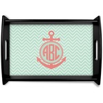 Chevron & Anchor Wooden Tray (Personalized)