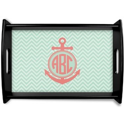 Chevron & Anchor Wooden Tray (Personalized)