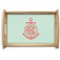 Chevron & Anchor Natural Wooden Tray - Small (Personalized)