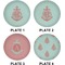 Chevron & Anchor Set of Lunch / Dinner Plates (Approval)