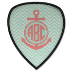 Chevron & Anchor Iron on Shield Patch A w/ Monogram