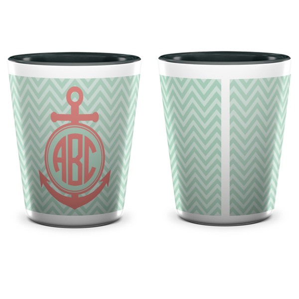 Chevron & Anchor Shot Glass - Two Tone - APPROVAL