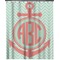 Chevron & Anchor Extra Long Shower Curtain - 70"x84" (Personalized)