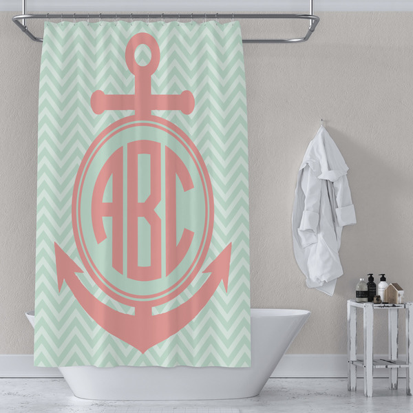 Chevron & Anchor Shower Curtain Lifestyle