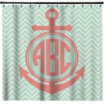 Chevron & Anchor Shower Curtain (Personalized)
