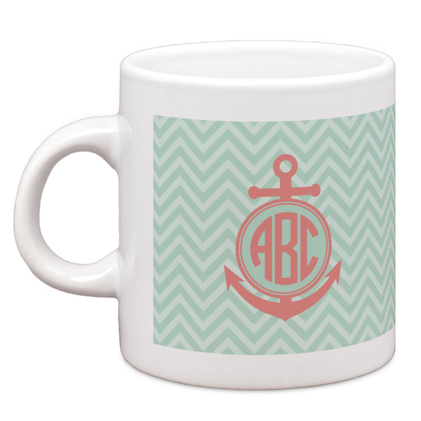 Custom Chevron & Anchor Espresso Cup (Personalized)