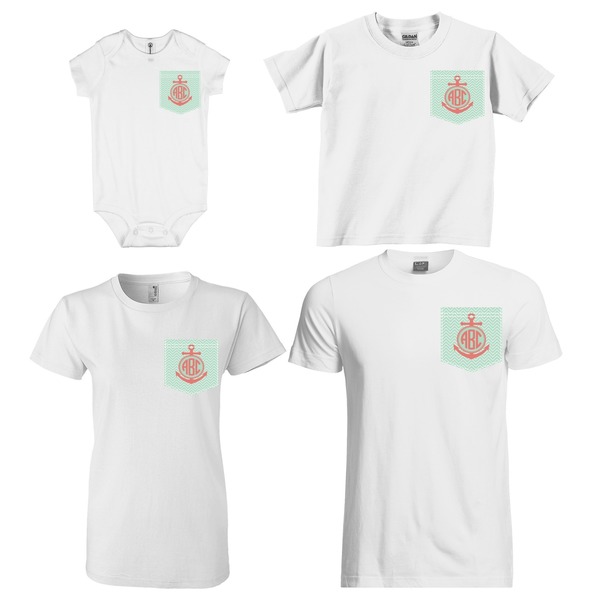 Chevron & Anchor Sized Pockets on Various Products