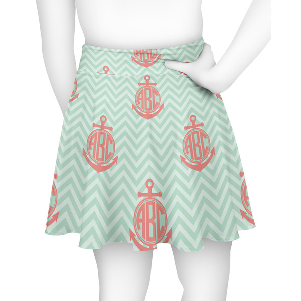 Chevron & Anchor Skater Skirt - Back