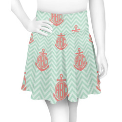 Chevron & Anchor Skater Skirt - 2X Large (Personalized)