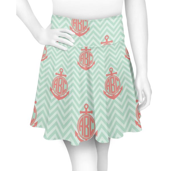 Custom Chevron & Anchor Skater Skirt - 2X Large (Personalized)