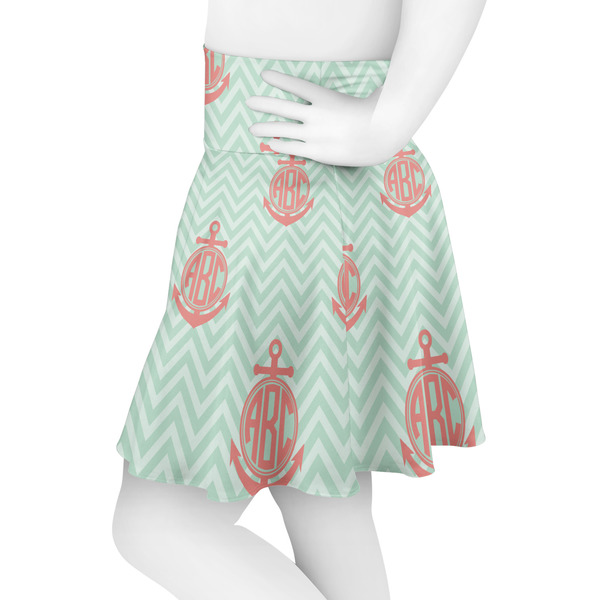 Chevron & Anchor Skater Skirt - Side
