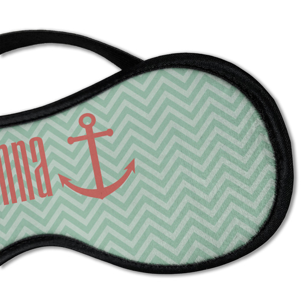 Chevron & Anchor Sleeping Eye Mask - DETAIL Large