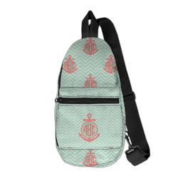 Chevron & Anchor Sling Bag (Personalized)