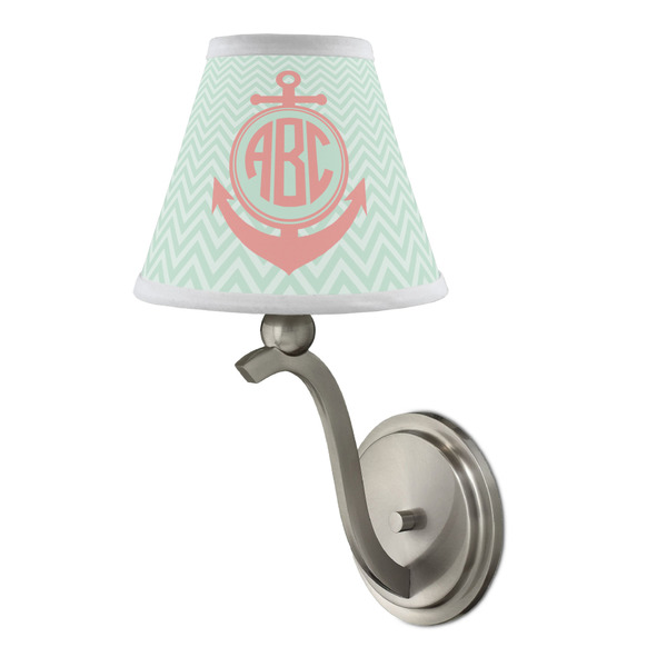 Chevron & Anchor Small Chandelier Lamp - LIFESTYLE (on wall lamp)