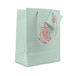 Chevron & Anchor Small Gift Bag (Personalized)