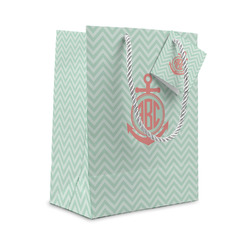Chevron & Anchor Small Gift Bag (Personalized)